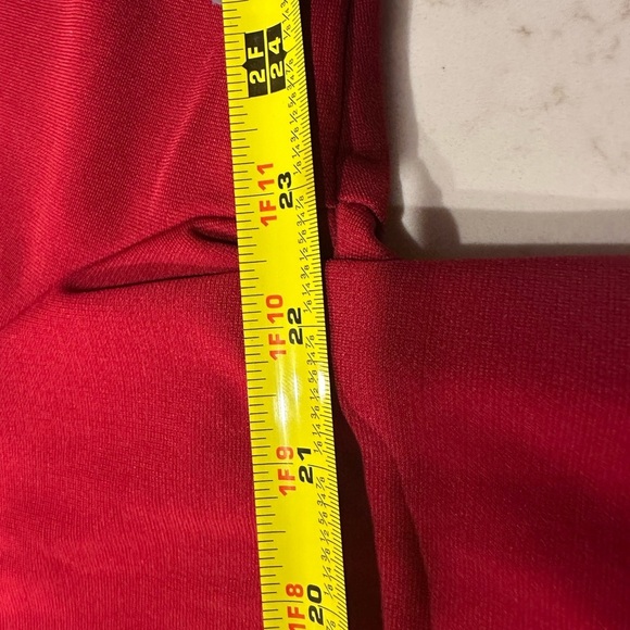 Genhoo Women's Red Long Sleeve Blazer Open Front Cardigan Jacket Work - Picture 8 of 10